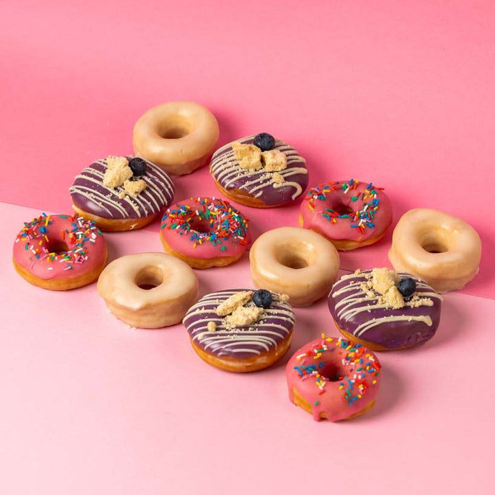 "Pink Party" Mini-Donut Geschenkbox (vegan)
